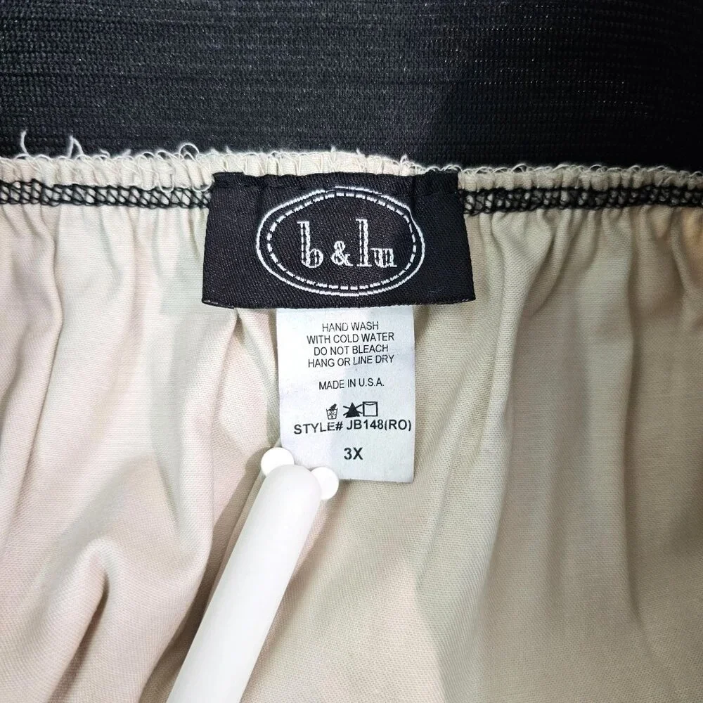 American Sz 3X Floral Rosette Appliqués Ecru Skirt Pockets Romantic Party Fairy - Picture 8 of 9